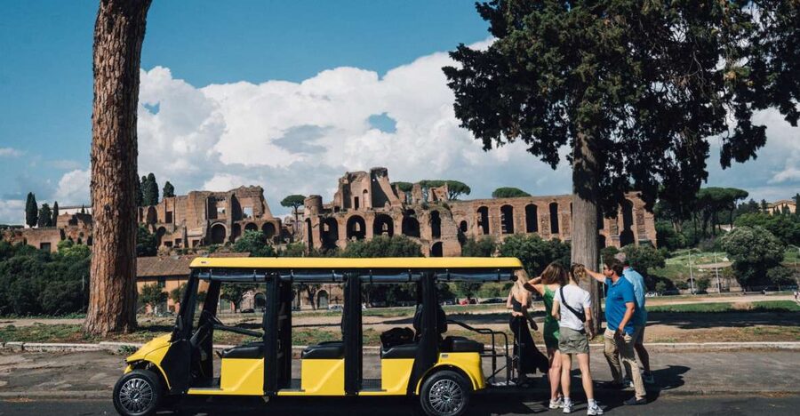 Rome: Appian Way Golf Cart Tour with Roman Catacombs Entry - Riding the ancient Appian Way