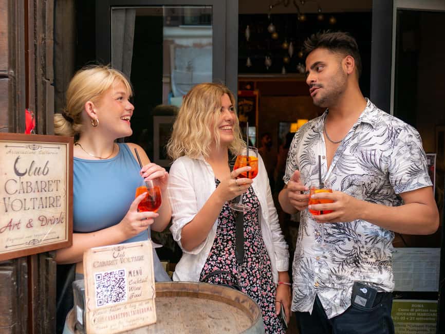 Rome: Bar Crawl with Local Guide & Drinks - Key points to know before booking