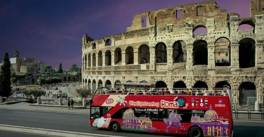 Rome: City Highlights Open-Top Bus Night Tour - St. John Lateran adds scale and church history