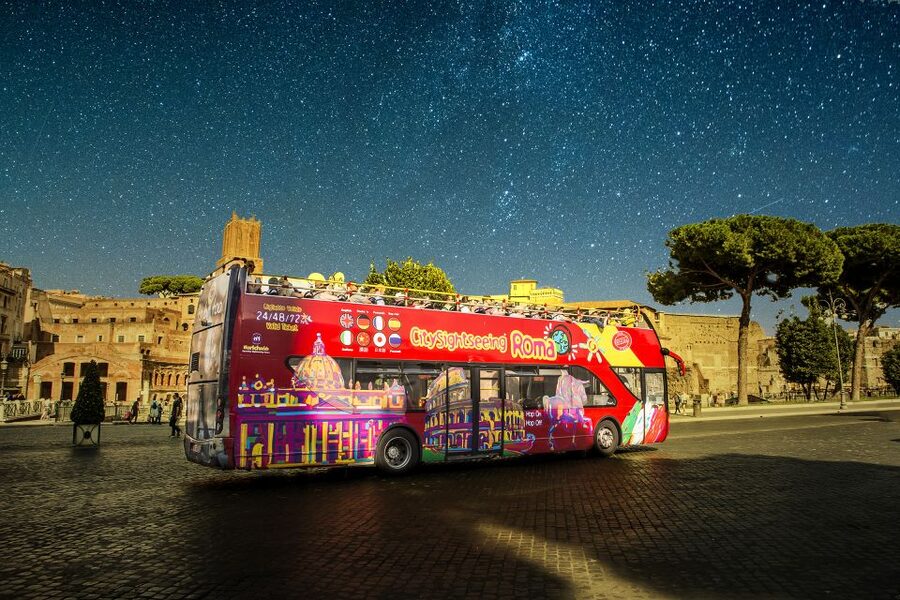 Rome: City Highlights Open-Top Bus Night Tour - The audio works best when you treat it as an introduction