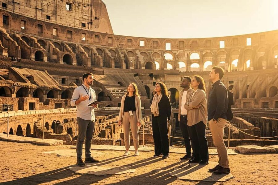 Rome: Colosseum Arena Twilight Tour & Imperial Forum Visit - The guide makes or breaks the experience