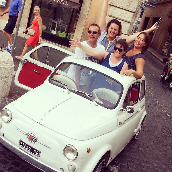 Rome Driving Tour By Vintage Fiat 500 - The Colosseum, Arch of Constantine, and Circus Maximus