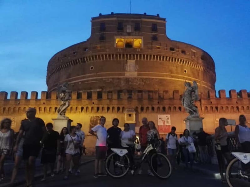 Rome: E-Bike Sunset Tour with Pizza Option - Castel Sant’Angelo at the best light