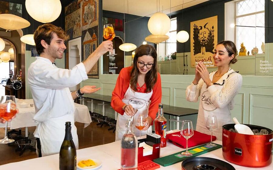 Rome: Enjoy Spritz and Pasta Making in Piazza Navona - Bruschetta, sauces, and the meal after class