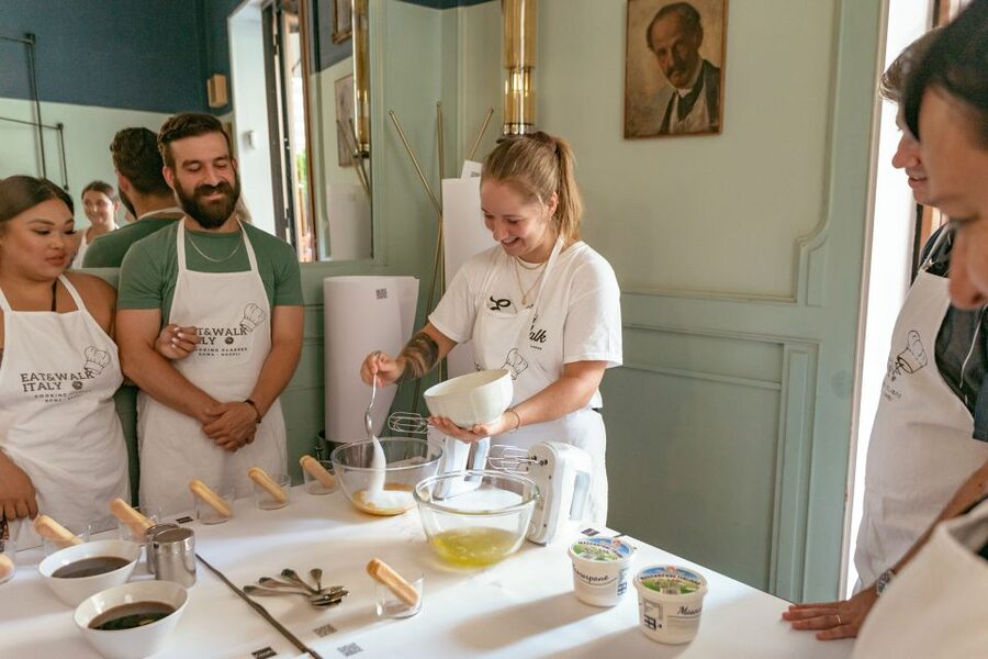 Rome: Fettuccine and Tiramisu Cooking Class with Wine - Making Tiramisù Before the Pasta