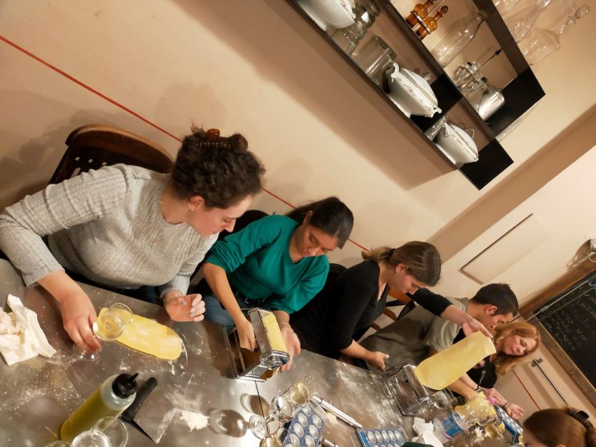 Rome: Fresh Pasta and Tiramisu Making Class with Fine Wine - Making one dough into two pastas