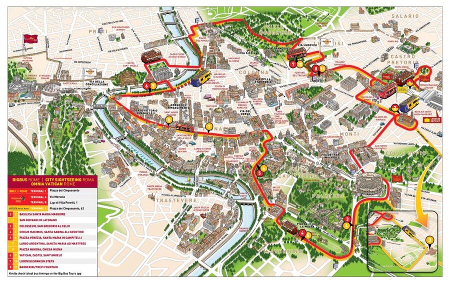 Rome: Hop-On Hop-Off Bus and Optional Cruise Port Transfer - The return trip and the port deadline