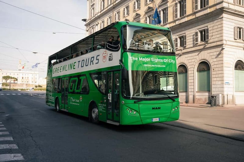 Rome:Hop-On Hop-Off Panoramic Open Bus Ticket 3 Circuits x 1 - Audio commentary, Wi-Fi, and the ride itself