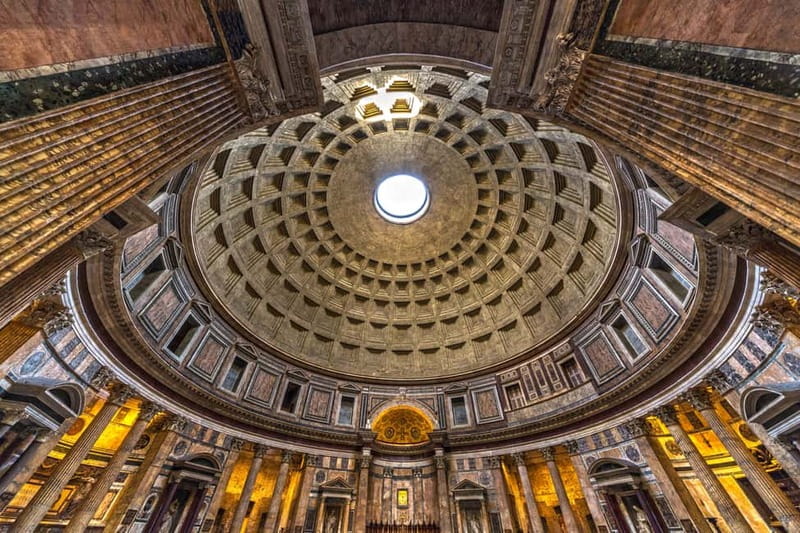 Rome: Pantheon Fast-Track Ticket and Official Audio Guide - Looking up at the 43.44-meter dome