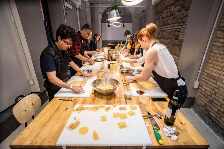 Rome: Pasta Cooking Class with Market Visit and Wine - Shopping for ingredients at Nomentano Market