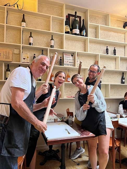Rome: Pasta Cooking Class with Market Visit and Wine - Learning ravioli, tortellini, and sauces
