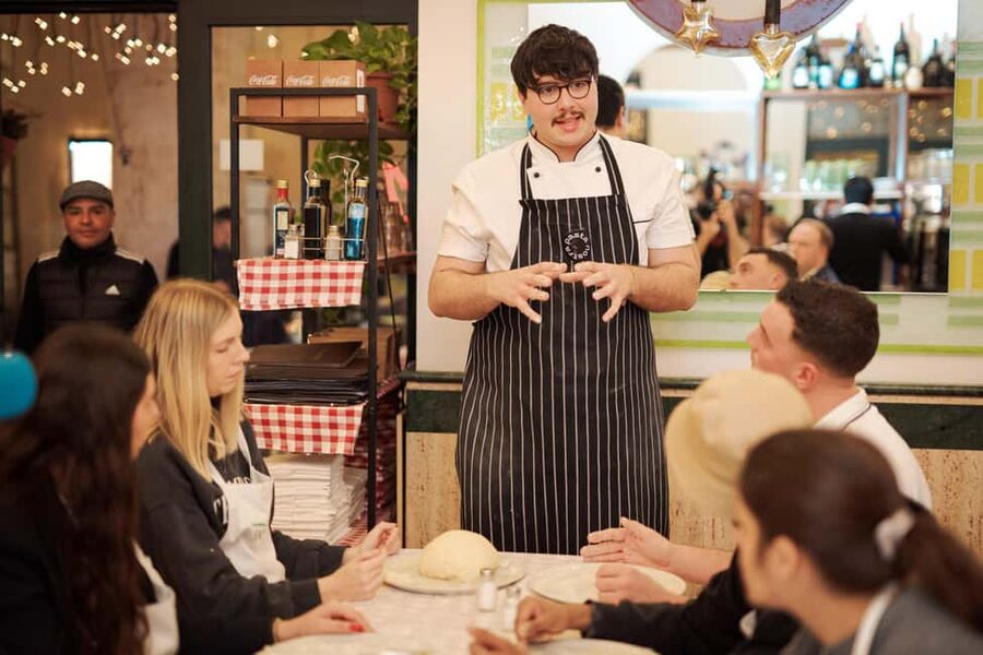 Rome: Pizza and Tiramisu Cooking Class in Piazza Navona - Starting with pizza dough and realistic kitchen lessons