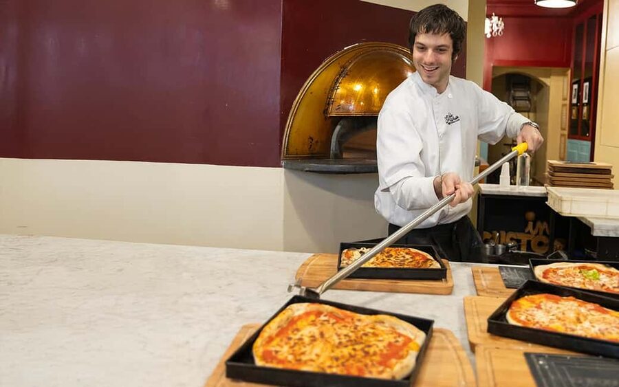 Rome: Pizza & Tiramisu Making Class with Wine & Limoncello - Making tiramisu before the pizza