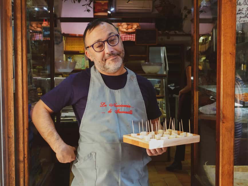 Rome: Small Group Trastevere Food Tour with Dinner - La Norceria di Iacozzilli: start with meat and cheese