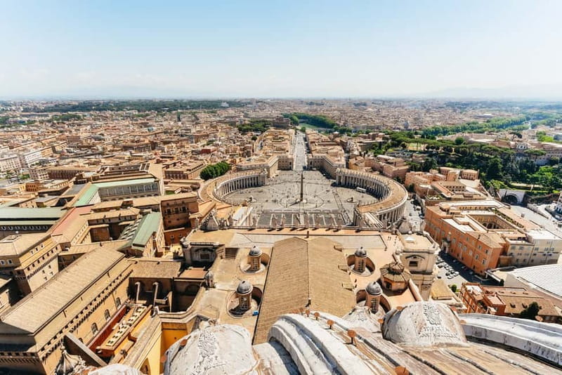 Rome: St. Peter's Basilica, Papal Tombs, and Dome Climb Tour - St. Peter’s Square and the first lesson in scale