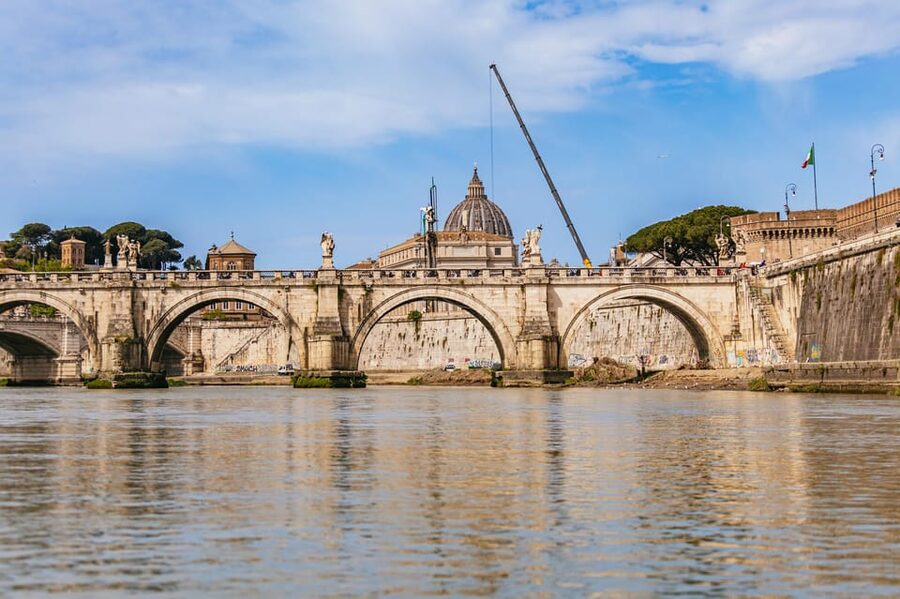Rome: Tiber River Urban Rafting Tour with Roman Pizza - Castel Sant’Angelo from the water