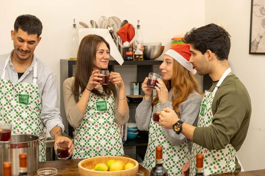 Rome: Tiramisu & Pasta Small-Group Cooking Class - The drinks change the mood