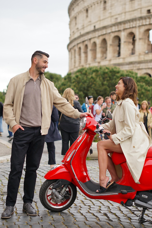 Rome Vespa Tour with Professional Photoshoot - How the photography works