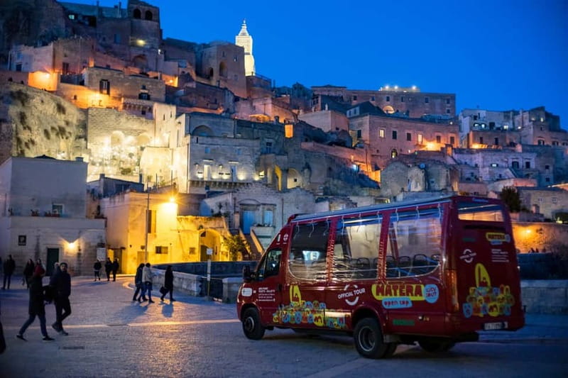Sassi of Matera: Eco-Bus Open Top Tour - Via Madonna delle Virtù and the first views