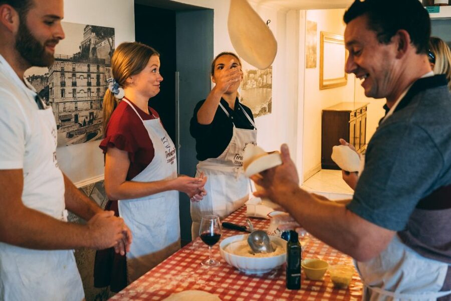 Sorrento: Pizza Making Class at Tirabusciò Cooking School - Learning the dough from Luigi or Laura