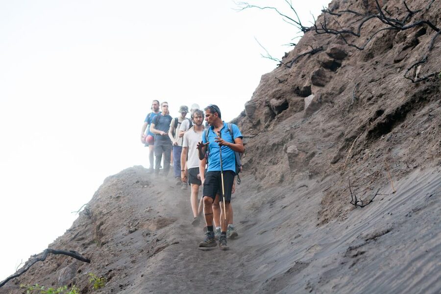 Stromboli: Sunset Trekking at Sciara del Fuoco - The old cemetery and changing views