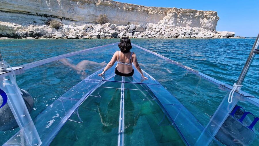 Syracuse: Coast and Sea Caves Full Transparent Boat Tour - From the meeting point to the marina