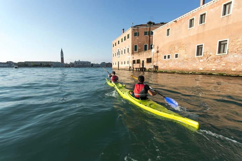 Venice: Guided Canal Kayak Tour at Day, Night, or Sunset - A short trip onto the lagoon