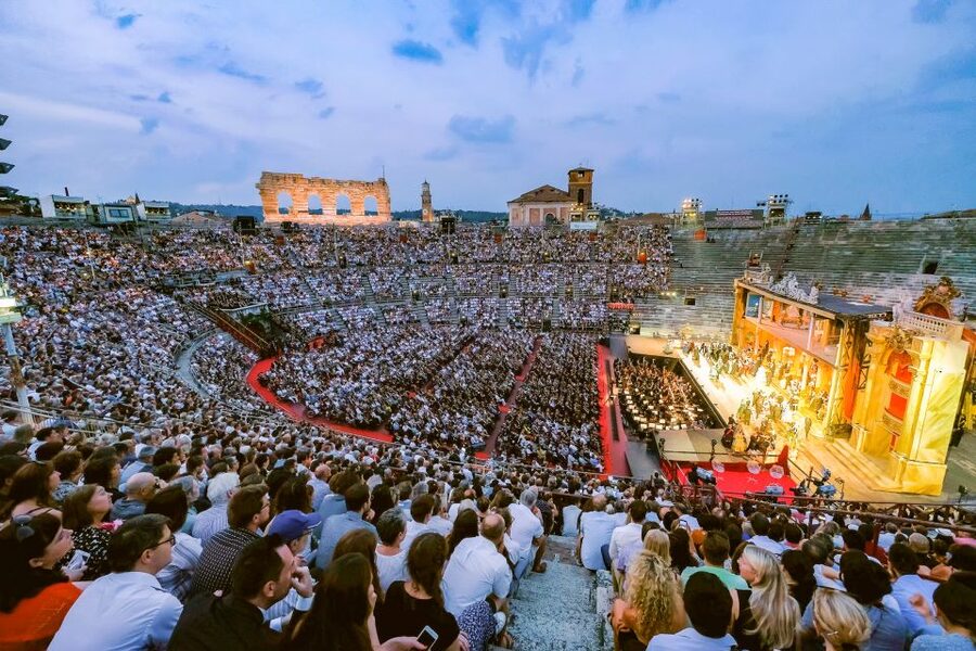 Verona: Arena di Verona Opera Ticket - Seating, cushions, and the climb into the Arena