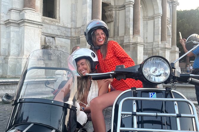 Vespa Sidecar Tour By Night with Pickup - The Pyramid of Cestius adds an unexpected sight