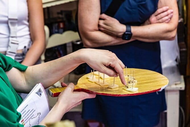 Winner 2025 Florence Sunset Food & Wine Tour by Eating Europe - Three cheeses show why local shops matter